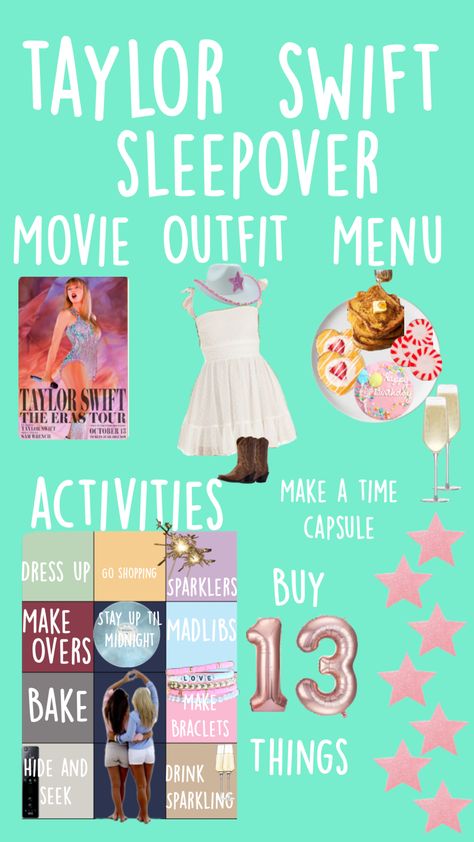 Party Sleepover Ideas, Party Sleepover, Taylor Swift Party, Sleepover Ideas, Taylor Swift, Swift