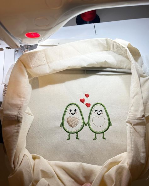 The cutest tote bag for the new year 🥹 #tote #totes #embroidery #love #avacado #matching #cute #couples 🥹 Cute Love Embroidery, Couples Embroidery, Embroidery Sweaters, Love Embroidery, Cute Embroidery, Cute Tote Bags, Your Eyes, The Cutest, Tote Bag