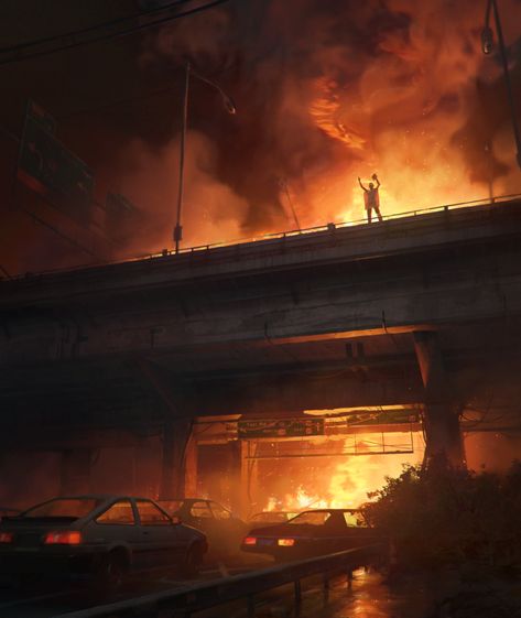 ArtStation - Repent!, Teo Mathlein Apocalypse Landscape, Apocalypse Aesthetic, Post Apocalyptic Art, Apocalypse Art, Post Apocalypse, Arte Fantasy, 판타지 아트, Urban Fantasy, Environment Concept Art