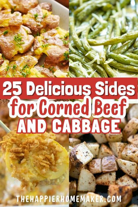 Discover a treasure trove of side dish ideas to accompany your corned beef and cabbage feast! From traditional Irish favorites to creative twists, find the perfect complement to your St. Patrick's Day celebration. Sides For Corned Beef, Parmesan Roasted Green Beans, Side Dish Ideas, Delicious Side Dishes, Delicious Sides, Corned Beef And Cabbage, Beef And Cabbage, Popular Side Dishes, Cheese Sauce Recipe