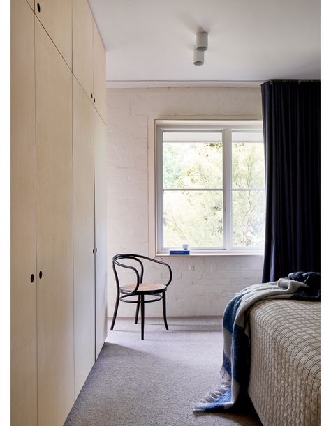 A Melbourne Home Turned From Tired To Inspired Traditional Modern Bedroom, Wood Closet Doors, Melbourne Home, Melbourne House, Victorian Cottage, The Local Project, Australian Architecture, Australian Homes, Sustainable Home