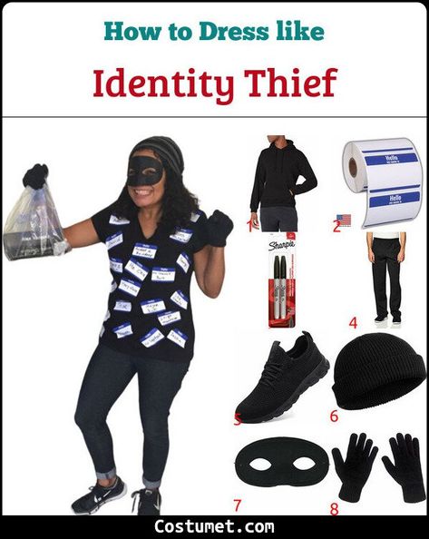 Identity Thief Costume for Cosplay & Halloween Identity Thief Costume, Identity Theft Costume, Thief Halloween Costume, Thief Costume, Halloween Diy Costumes, Costume Ideas 2023, Book Day Ideas, Plain Black Hoodie, World Book Day Ideas