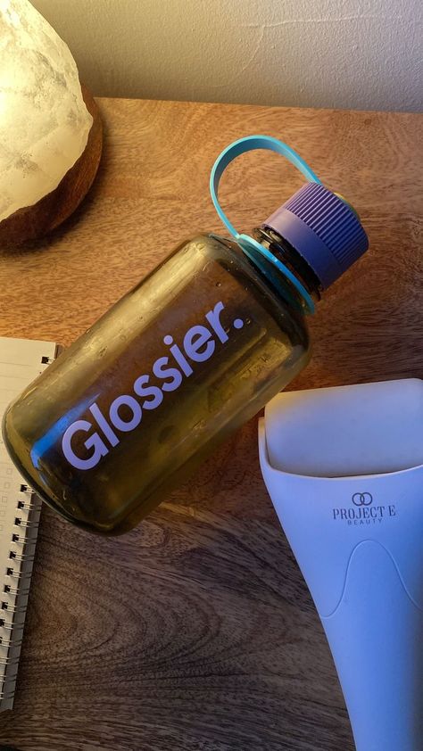 Glossier Water Bottle, Moring Routine, Cybercore Aesthetic, Aesthetic Themes, Life Inspiration, Pastel Aesthetic, Photo Dump, Summer Vibes, Reusable Water Bottle