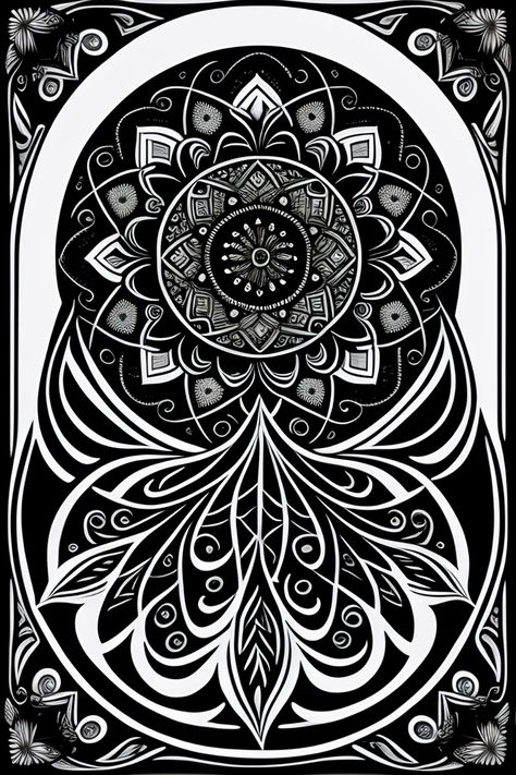 Mandala drawing black and whit of an octopus Drawing Black, Mandala Drawing, Octopus, Tattoo Designs, Tattoos, Drawings, Black, Design