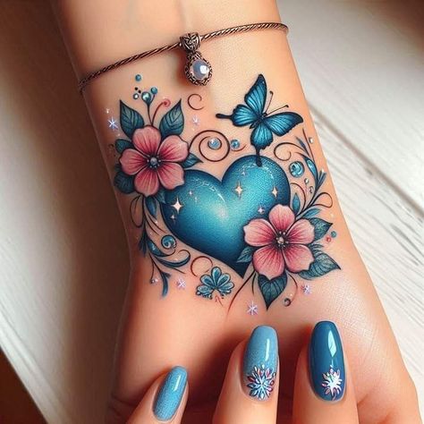 Pretty Tattoos For Women Classy, Rose Tattoos For Women, Cool Wrist Tattoos, Hand And Finger Tattoos, Pretty Hand Tattoos, Butterfly Tattoos For Women, Tattoos For Women Flowers, Tasteful Tattoos, Hand Tattoos For Women