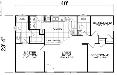 24 foot house plans | Little House on the Trailer, Petaluma CA- Custom Built Manufactured ... House Layout Design, Arched Cabin, Small House Layout, Small House Floor Plans, Three Bedroom House, Plans House, House Layout Plans, Bedroom Floor Plans, House Bedroom