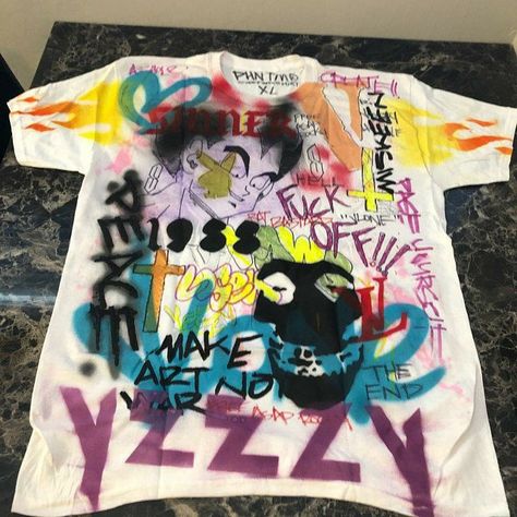 Yeezus Shirt, Kanye West Kids, Yeezy Hoodie, Kanye West Shirt, Kids See Ghosts, Hand Painted Sneakers, Hand Painted Jeans, Kanye West Yeezus, Painted Sneakers