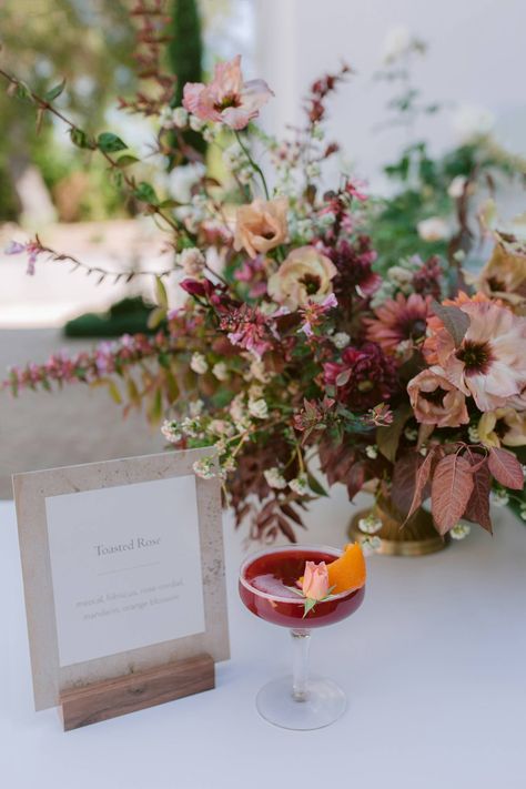 Northern California Fine Art Wedding Inspiration at a Private Estate via Magnolia Rouge Fall Cocktail Hour Wedding, Floral Tablescape, Glass House Wedding, Brown Skin Girl, Event Florals, Autumn Palette, Autumn Tones, Low Centerpieces, Floral Installations