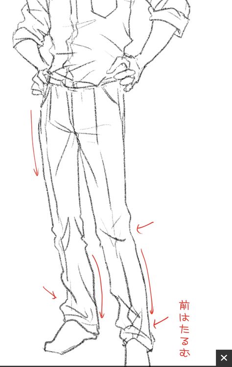 Sleeves Rolled Up Drawing, Suit Pants Drawing Reference, Slacks Drawing Reference, Slacks Reference, Suit Folds Reference, Scarf Art Drawing, How To Draw Suit Pants, Rolled Up Sleeves Men Drawing, Open Jacket Reference Drawing