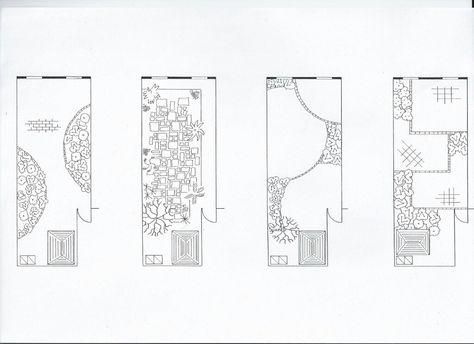 Small Garden Plans, Landscape Architecture Diagram, Garden Planning Layout, Narrow Garden, Backyard Seating Area, Different Lines, Backyard Designs, Garden Plan, Garden Design Layout