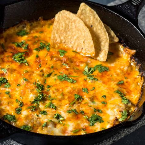 Queso Fundido Campfire Queso, Hamburger Cheese Dips, Fundido Recipe, Cheesy Dip Recipes, Taco Dip Recipe, Queso Dip Recipes, Cheesy Dip, Queso Recipe, Baking Measurements