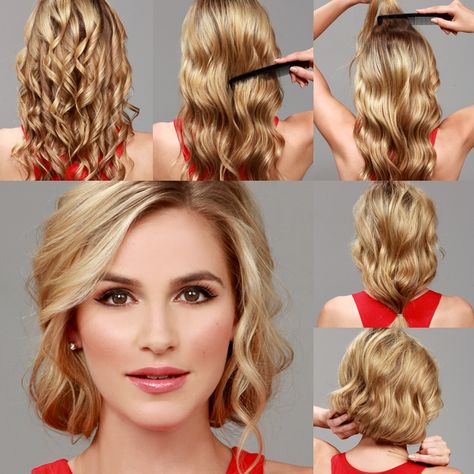 Lulus+How-To:+Faux+Bob+Hair+Tutorial Bob Hair Tutorial, Faux Bob Tutorial, Roaring 20s Hairstyles, 1920s Long Hair, Fake Bob, Smokey Eyeshadow Tutorial, 1920s Hair Tutorial, 20s Hair, Flapper Hair