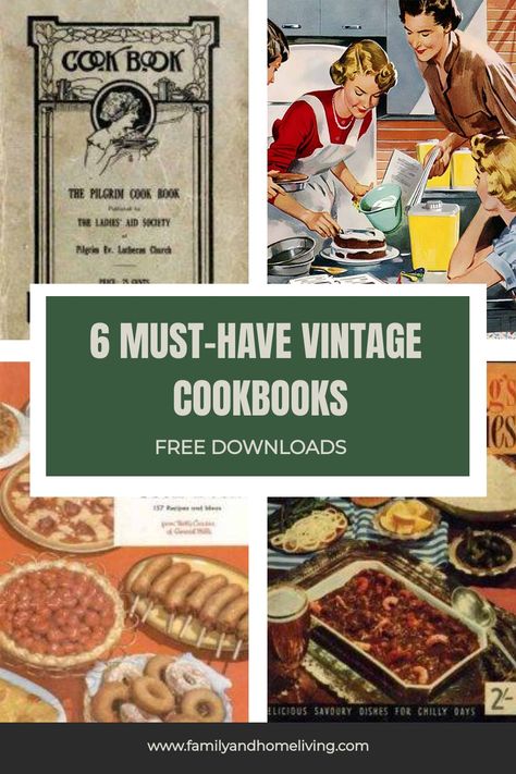 There's nothing like a warm, comforting meal to soothe the soul. These 9 vintage cookbooks are packed with traditional comfort food recipes that will make you feel like you're wrapped in a cozy blanket. Download your free PDF copies now and get cooking #vintagecookbooks #comfortfood #cozykitchen Vintage Cookbooks Recipes, 1920 Recipes, 1900 Recipes, Old Recipes Vintage, Cute Cookbook, Victorian Recipes, Cooks Illustrated Recipes, Southern Cookbook, Old Cookbooks