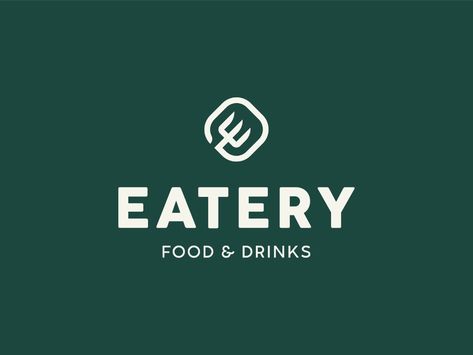 Eatery - logo concept & exploration. Smart design for a new restaurant. What do you think? 🍽 More on: instagram.com/andurache/ Eatery Logo Design, Cooking Show Logo, Eatery Logo, Eatery Design, Restaurant Brand Design, Chef Knowledge, Nk Logo, Resturant Logo, Restaurant Brand Identity