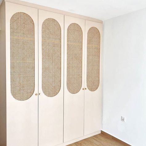 Majestic Construction Engrg on Instagram: “Rattan wardrobe” Tv Cover Ideas, Rattan Cupboard, Towel Cupboard, Wardrobe Shutters, Wardrobe Dressing Table, Rattan Wardrobe, Closet And Vanity, Hinged Wardrobe, Closet Door Ideas