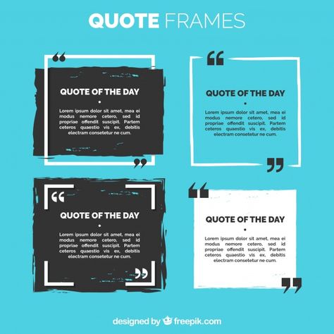 Set of quote frame Free Vector Graphic Quotes Design, Quotes Design Layout, Quote Design Layout, Quotes Frame, Texture Typography, Quote Layout, Quote Frame, Pull Quotes, Quotes Arabic