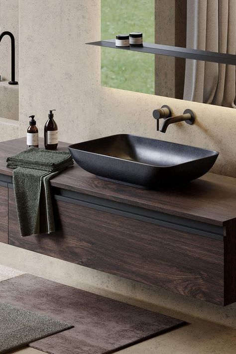 We know your bathroom is an oasis of calm, but we also know that it deserves a little inspiration. Here are some Wash Basins Inspiration Ideas to help you keep it looking clean, fresh and stylish. See all the products at Architonic.com #architonic #architecture #interiordesign #homedecor #decoration #homedecoration #handbasin #washbasin #washbowl Wash Table Bathroom, Bathroom Wash Basin Design, Hand Wash Basin Design, Dining Washbasin, Table Top Wash Basin Ideas, Dinning Washing Hand Basin, Wash Basin Ideas, Dining Hall Wash Basin Design, Luxury Wash Basin