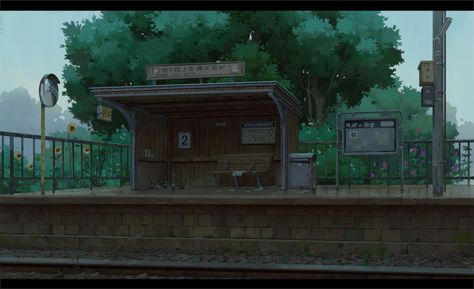 ArtStation - Train station, Atna joy Train Station Reference, Anime Train Aesthetic, Anime Train Station, Train Station Drawing, Animatic Ideas, Anime Train, Train Station Art, Train Concept, Midnight Vibes