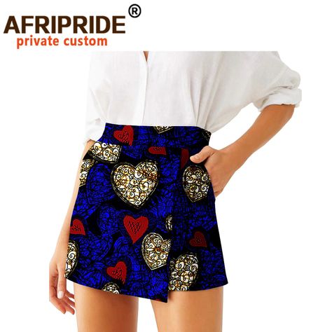 African Print Pants, Short Skirts Outfits, African Print Skirt, African Print Clothing, Diy Clothes Design, African Fashion Women Clothing, Ankara Style, Women Shorts, African Fashion Women