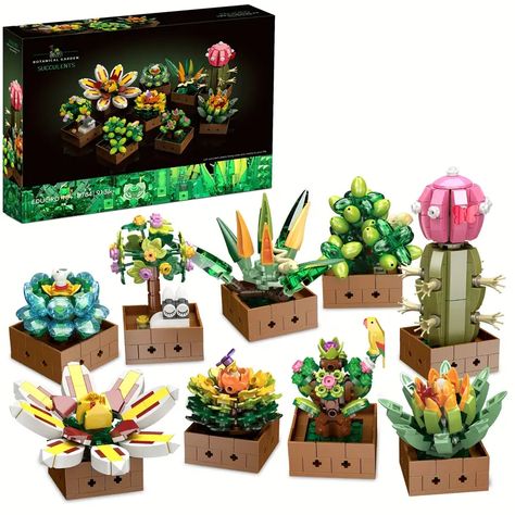 Flower Botanical Bonsai Building Set Succulent Building Toys - Temu Christmas For Adults, Botanical Collection, Construction Toys, Toy Blocks, Block Toys, Gifts For Adults, Lego Sets, Building Toys, Planting Succulents