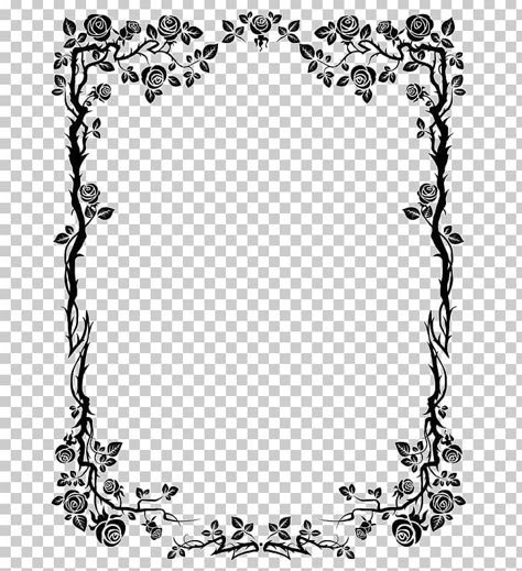 Vintage Flower Border Design, Thorn Border Design, Rose Frame Background, Frame Border Design Png, Rose Book Cover, Rose Border Design, Black Border Png, Cute Border Png, White Rose Png