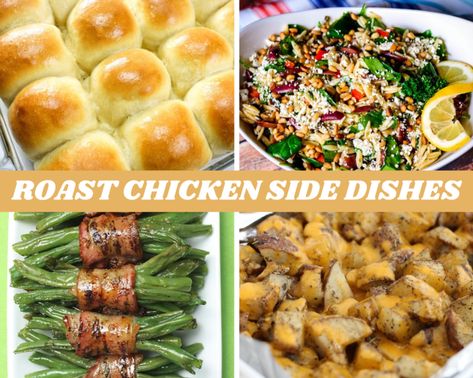 Roast Chicken Side Dishes - Just A Pinch Roast Chicken Dinner Sides, Roast Chicken Side Dishes, Roast Chicken Sides, Chicken And Sides, Chicken Side Dishes, Roast Whole Chicken, Chicken Sides, Basic Mashed Potatoes, Sides For Chicken