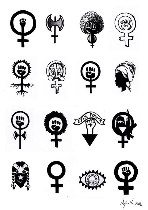 Feminism Tattoo, Equality Tattoos, Acab Tattoo, Feminist Tattoo, Girl Power Tattoo, Venus Symbol, Power Tattoo, Symbol Tattoos, Women's Rights