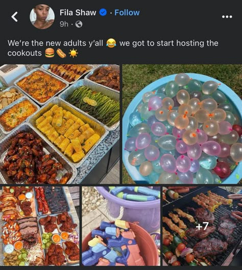 Cookout Aesthetic Black People, Cookout Pictures, 2000s Cookout, 90s Cookout, Cookout Activities, Cookout Birthday Party Ideas, Family Cookout, Cookout Ideas Backyard, Summer Cookout Aesthetic