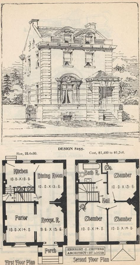 1900s House Plans, Tiny Castle House, Small Castle House Plans, 1890 House, 1890s House, Italian House Plans, Scandinavian House Plans, Victorian Floor Plans, Sears House Plans