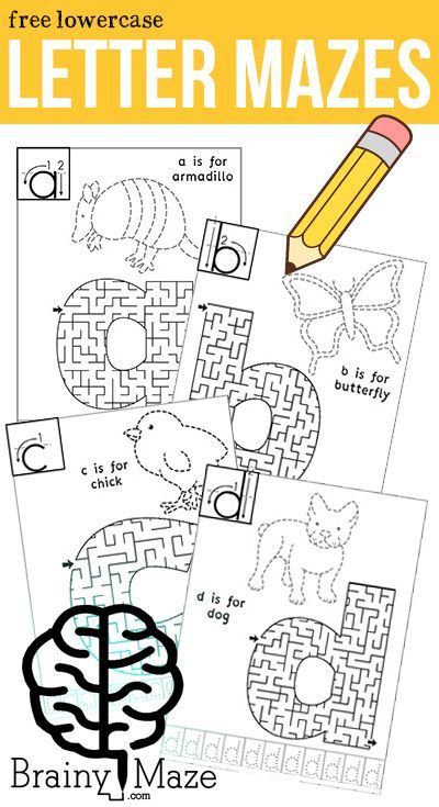 Lowercase Handwriting, Visual Motor Activities, Letter Maze, Practice Tracing, Free Homeschool Printables, Abc Activities, Lowercase Alphabet, Learning Support, Lowercase Letter