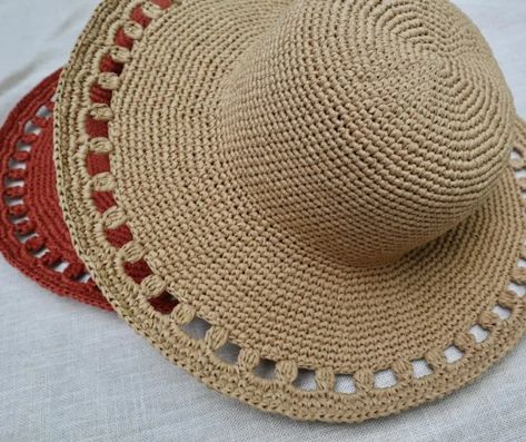 Raffia Hat Pattern, Cappello Cloche, Crochet Craft Fair, Raffia Sun Hat, Crochet Sun, Crochet Summer Hats, Raffia Crochet, Crochet Sun Hat, Crochet Winter Hats