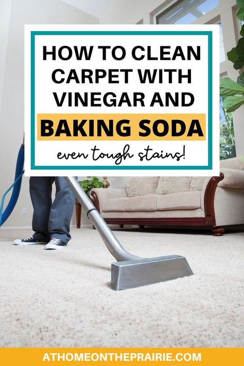 Cleaning Carpets With Vinegar, Carpet Cleaner Homemade Stains, How To Clean Carpet Stains, Rug Cleaning Hacks, Clean Carpet Stains, Baking Soda Cleaning Hacks, Spot Cleaning Carpet, Diy Carpet Stain Remover, All Natural Cleaning