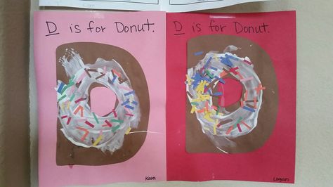 D is for donut craft D Is For Doughnut Craft, D Is For Donut Craft, D Is For Donut, Ece Activities, Donut Craft, Preschool Letter Crafts, Weekly Activities, Alphabet Crafts Preschool, Alphabet Letter Crafts