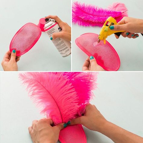 This Tutorial Will Make You Want to Be a Flamingo for Halloween - Brit + Co Flamingo Halloween Costume, Be A Flamingo, Flamingo Costume, Quick Halloween Costumes, The Mask Costume, Masks Halloween, Box Costumes, Fantasy Fest