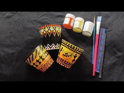 (21) kulhad painting| reuse idea| acrylic painting on chai cup| dot painting| warli art| subscribe plzz😊 - YouTube Chai Kulhad Painting Ideas, Painting Kulhad, Warli Art On Pots, Kulhad Painting Ideas, Kulhad Art, Kulhad Painting, Chai Cup, Pichwai Art, Warli Painting