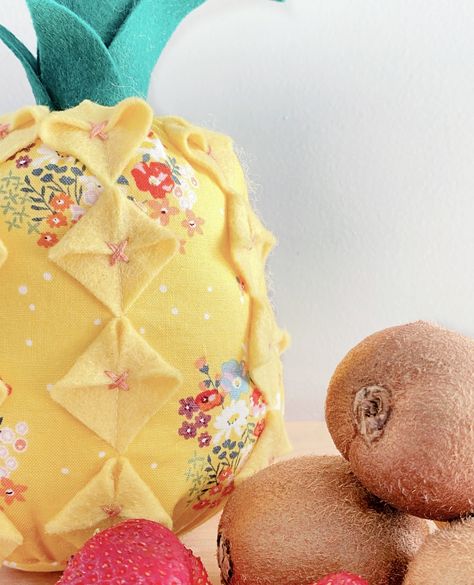 Make this pineapple into a doorstop or bookend, just add extra weight to it. Or enjoy it as a "home decor" decoration or fun stuffie for your child to play with, it's all up to you! If you LOVE sewing, making and creating for the children in your life, please consider joining the @beesewinspired Maker's Club for weekly patterns, pdf templates, SVG cut files, machine embroidery files and so much more. Fun and whimsical weekly inspiration in quilting, doll making, crafting and more! ⁠ ⁠ Stuffed Pineapple, Pineapple Bowl, Quilt Stories, Wool Mats, Ripe Pineapple, Pineapple Top, Weekly Inspiration, Hot Outside, Plastic Pellets