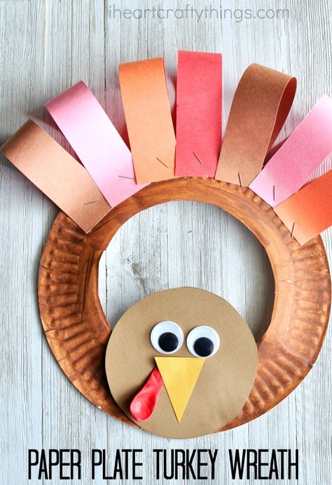 If your kids love helping you decorate for the holidays they are going to love making this adorable paper plate Thanksgiving turkey wreath. Fun Thanksgiving kids craft, turkey craft for kids and thanksgiving diy. Turkey Wreath, November Crafts, Turkey Crafts, Thanksgiving Preschool, Thanksgiving Art, Turkey Craft, Thanksgiving Crafts For Kids, Thanksgiving Diy, Thanksgiving Games