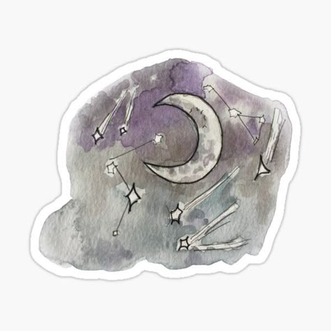 Constellations Illustration, Sky Stickers, Journal Essentials, Lunar Witch, Bujo Stickers, Friends Book, Fairy Stickers, Friend Book, Computer Sticker