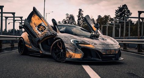 McLaren 650S By Liberty Walk (Literally) Breathes The Radioactive Air Of Chernobyl Mclaren 650s Chernobyl, Burgundy Car, Cars Mclaren, Car Hub, Mclaren 650s, Car Game, Bring Me To Life, Mclaren 720s, Mclaren Cars