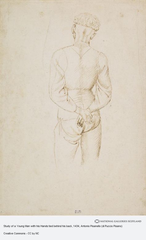 Study of a Young Man with his Hands tied behind his back | National Galleries of Scotland Hands Behind Back, Fashion History Timeline, Hans Holbein The Younger, Giorgio Vasari, How To Make Drawing, San Francesco, National Portrait Gallery, Medieval Art, Portrait Gallery