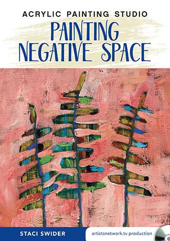 Escape the Creative Rut with Staci Swider - Cloth Paper Scissors Overpainting Art, Negative Space Painting, Space Paintings, Acrylic Paint Mediums, Negative Space Art, Gelli Printing Art, Negative Painting, Studio Painting, Gel Printing