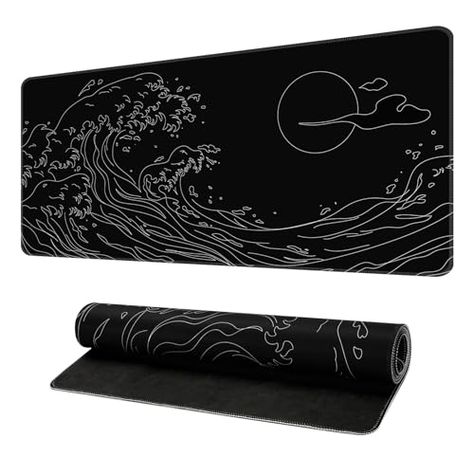 EYROZILL Mouse Pad, Sea Wave Gaming Mouse Pad, Non-Slip Mousepad, Extended Mouse Pad Gaming, Large Mouse Pad for Desk, Desk Pad for Laptop, Desk Mat for Office and Home (35.4'' x 15.7'') Gaming Pad, Large Mouse Pad, Laptop Mouse, Sea Wave, Keyboard Pad, Laptop Desk, Ink Toner, Pad Design, Gaming Mouse Pad