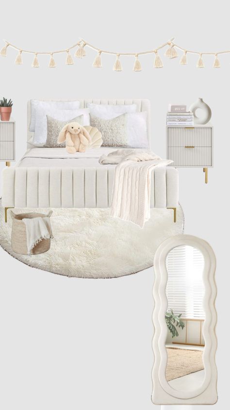 Vanilla girl room I guess. 🥥 Vanilla Girl Room, White Room Decor, Luxury Room Bedroom, Vanilla Girl, Luxury Rooms, White Room, Dream Room Inspiration, Room Makeover Bedroom, Room Makeover Inspiration