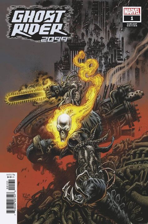 Ghost Rider Comic, Ghost Rider 2099, Ghost Raider, Marvel 2099, Marvel Superheroes Art, Arte Punk, Comic Book Artwork, Avengers Comics, Transformers Artwork