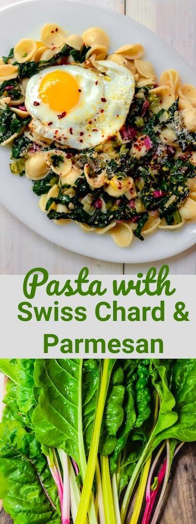 Chard Pasta, Swiss Chard Recipes Easy, Rainbow Chard Recipes, Swiss Chard Recipes, Parmesan Recipe, Chard Recipes, Rainbow Chard, Csa Recipes, Recipe Dinner