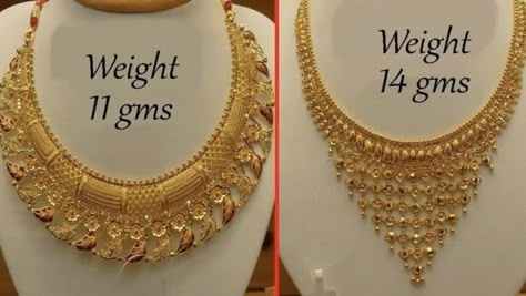 30 Grams Gold Necklace Designs, 10 Grams Gold Necklace Indian, Indian Gold Necklace Designs, Bridal Foot Jewelry, Bridal Jewelry Sets Brides, Unique Gold Jewelry Designs, Bridal Necklace Designs, Gold Bridal Necklace, Art Jewelry Design