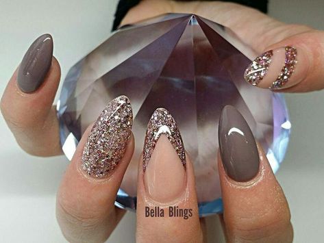 Silver Nails, Creative Nails, Nail Polishes, Matte Nails, Gorgeous Nails, Love Nails, Nail Manicure, Trendy Nails, Winter Nails