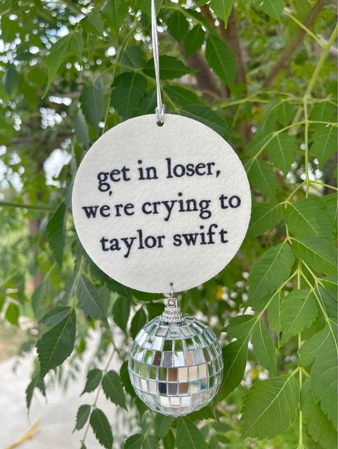 get in loser we’re crying to taylor swift air freshener,car charms, disco ball, Taylor Swift Merch, Taylor Swift Car Hanger, Taylor Swift Christmas Decoration, Taylor Swift Car Accessories, Taylor Swift Gift Ideas, Taylor Swift Gifts, Swiftie Gifts, Swiftie Merch, Taylor Swift Christmas, Taylor Swift Merch