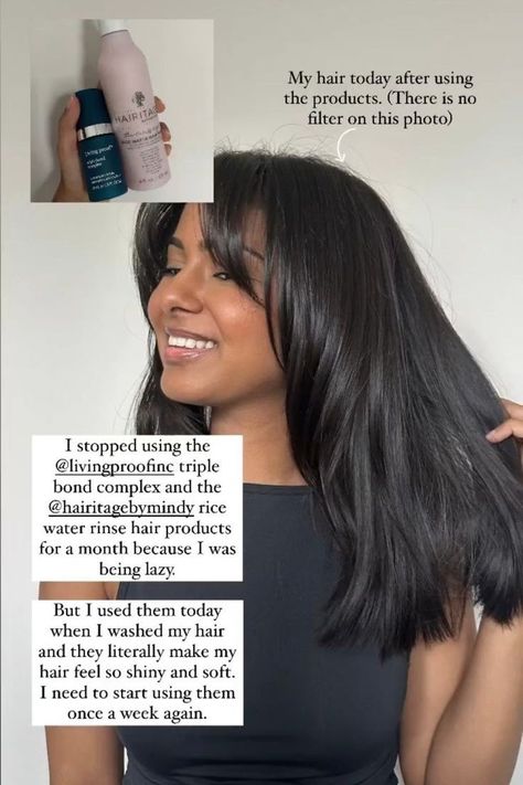 Say goodbye to bad hair days and hello to soft, shiny hair! These two hair products have completely transformed my hair routine - leaving my hair feeling soft, silky and smooth. Trust me, as a professional hair stylist, I've tried a lot of products, and these two are absolute game-changers. Don't wait any longer to give your hair the TLC it deserves - try Living Proof's Triple Bond Complex and Hairitage's Rice Water Rinse today! (Affiliate) Best Wavy Hair Products, Soft And Shiny Hair, Healthy Shiny Hair, Hair Repair Treatments, Embracing Diversity, Hair Maintenance Tips, Hair Care Brands, Rice Water, Different Hair Types