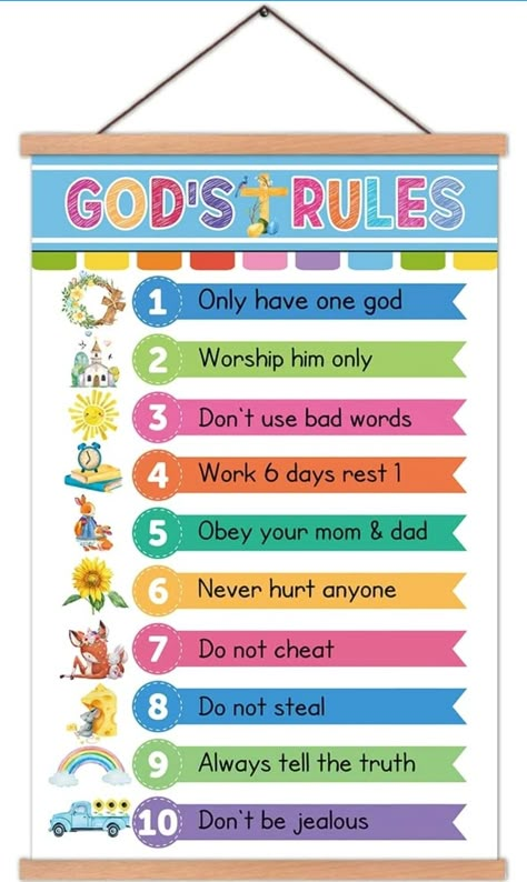 Bible Verse Posters Wall Art, Sunday School Classroom Decoration, Sunday School Classroom Ideas, Sunday School Rules, Sunday School Room Ideas, Sunday School Classroom Decor, Kids Church Decor, Magnetic Poster Hanger, Sunday School Projects